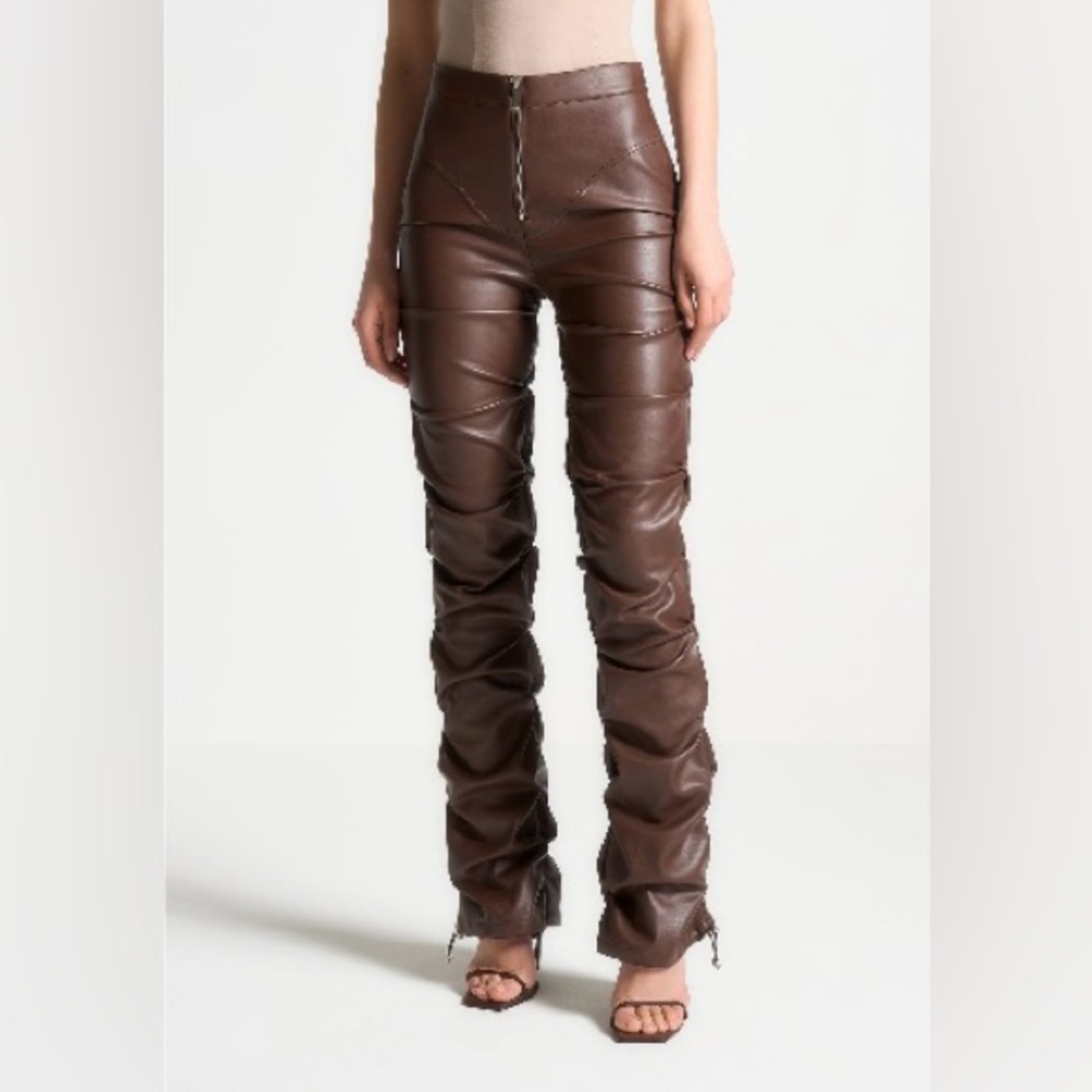 Maniere De Voir Brown Boot Cut Pants